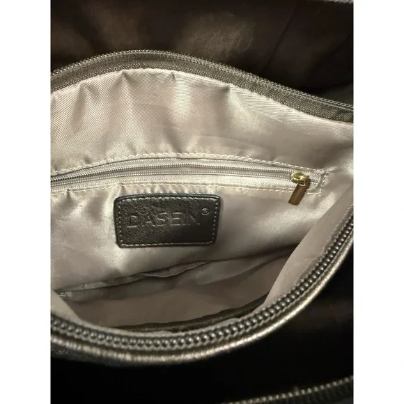 Dasein‎ Women Stylish Handbag Satchel Tote Shoulder Bag Studs Bronzed Brown - Picture 14 of 16